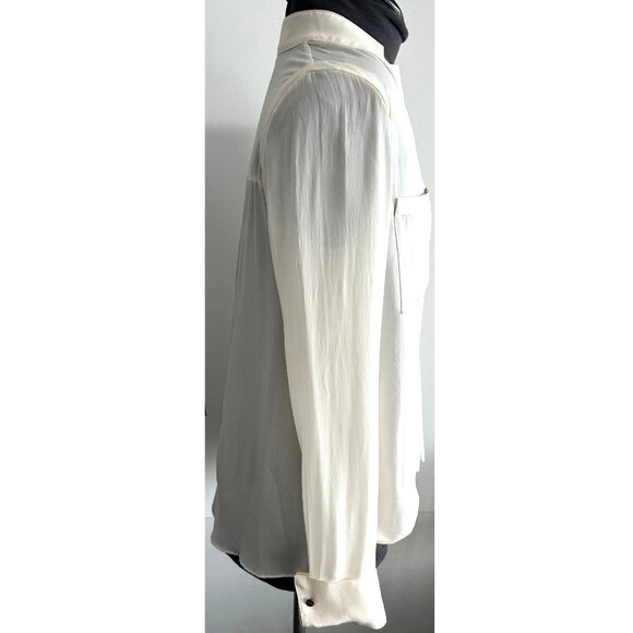 Artelier Ivory Silk Blouse Sz P - Picture 3 of 8